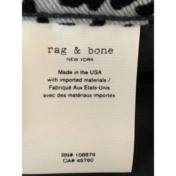 Rag & Bone Hana Women’s Gray Velvet Cheetah Cropped High Rise NEW Size 29 - Picture 6 of 13